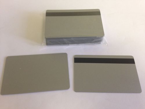 25 Silver CR80 PVC Cards - HiCo MagStripe 2 Track - CR80 .30 Mil for ID Printers