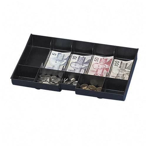 Replacement plastic money tray, 14 3/4&#034; x 9 15/16&#034; x 2 1/8&#034; bk. sold as each for sale
