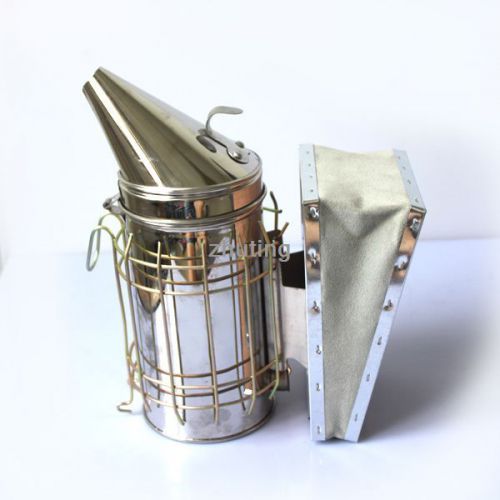 New Bee Hive Smoker Stainless Steel Beekeeping Equipment Free Shipping FM US