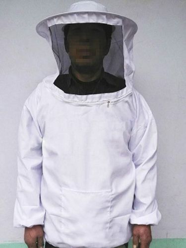 New Protective Beekeeping Jacket Veil Smock With Net Protective Coat Suit # HM02