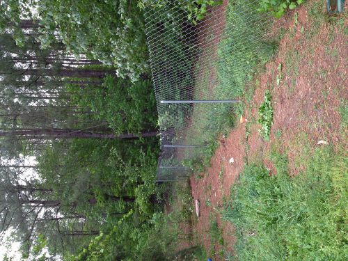 100 FEET OF 5 FOOT TALL CHAIN LINK FENCE FENCING HARDWARE EXCEPT UPRIGHTS 1 GATE