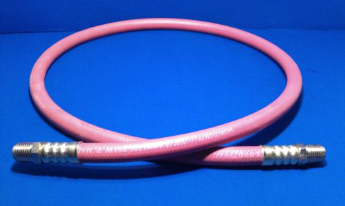 Usa made goodyear red rubber 1/4 inch 6 foot pigtail air hose whip oil resistant for sale