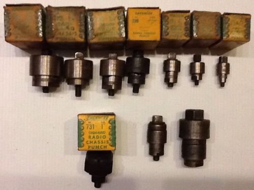 Greenlee radio chassis 10 piece punch set for sale