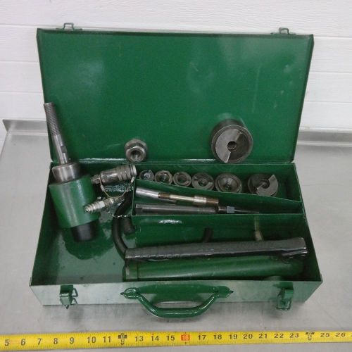 Greenlee Hydraulic Slug Buster Knockout Metal Punches Ram and Hand Pump 1/2”- 2&#034;
