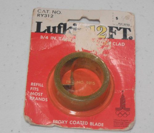 NEW LUFKIN 3/4&#034; x 12 Foot Replacement Measuring Tape RY312 Yellow Epoxy Coated