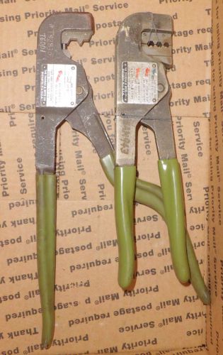 Lot of 2 T &amp; B Thomas and Betts Crimp Tools Crimpers Crimping WT-236 &amp; WT-232