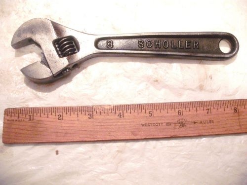 vintage SCHOLLER  MFG CO. INC.  ajustable 8&#034; wrench