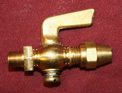 1/4 flare to 1/8 npt brass drain pet cock shut off valve fuel gas air ball pipe for sale