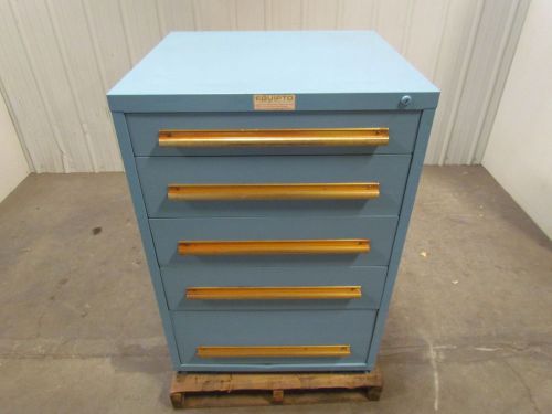 Equipto 5 drawer industrial tool storage parts organizer cabinet 27-1/2x30x44&#034; for sale