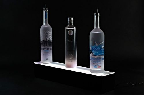 6&#039; led lighted liquor shelf bottle display, bar shelving, acrylic bottle shelf for sale