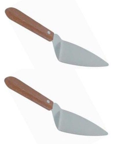 2 Pie Pizza Server w/ Stainless Steel  Blade &amp; Wood Handle NEW