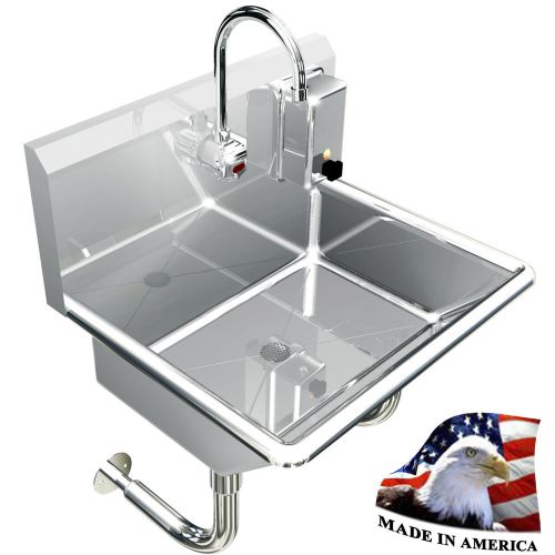 Hand sink electronic faucet 24&#034; hands free heavy duty 304 stainless steel lavabo for sale