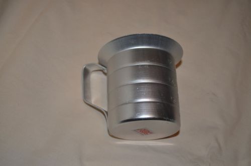 Commercial grade 1/2 quart aluminum measuring cup for sale