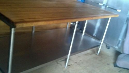 Butcher block table 8 ft