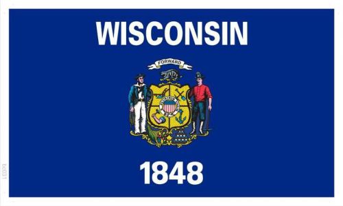 Bc031 flag of wisconsin  (wall banner only) for sale