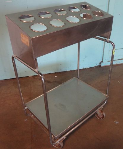 HEAVY DUTY COMMERCIAL STAINLESS STEEL SILVERWARE HOLDER/SORTING/CARRIER CART
