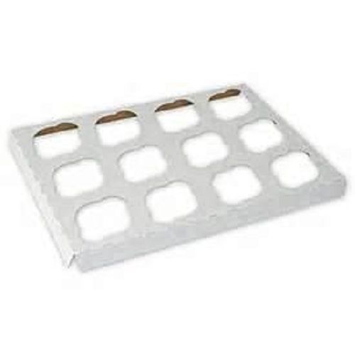 12 compartment standard cupcake insert, fits 14x10 cake box, white (10 inserts) for sale