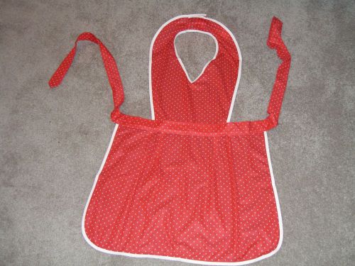 Bib Apron Red w White Hearts Kitchen Vintage 50&#039;s Diner Retro Style It&#039;s a Dilly