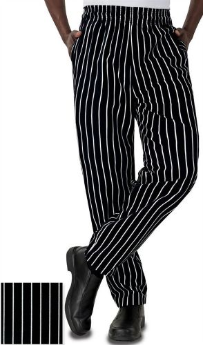 NWT Dickies Chef Pants Baggy Black White Stripe Drawstring Waist size 3XL