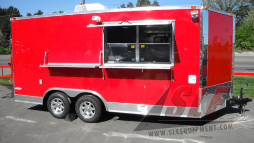 Concession Trailer 8.5&#039;x16&#039; Red - Catering Food Vending Event BBQ