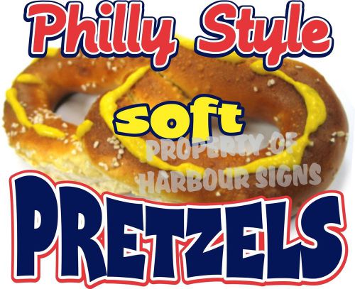Philly Style Soft Pretzels Food Truck Concession Stand Restaurant Decal 36&#034;