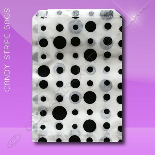 Candy Stripe Bags 7 x 9 –  Black Dots