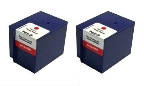 765-9 7659 Two Pack Compatible Red Postage Ink for Pitney Bowes