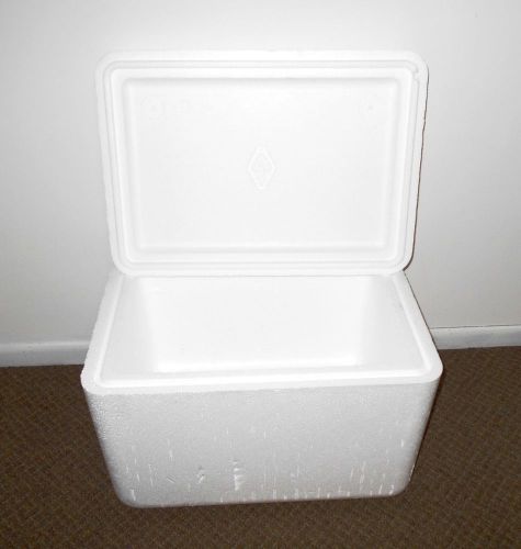 Styrofoam insulated packing shipping cooler box container large 16 x 22 x 14&#034; for sale
