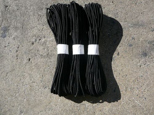 3 pack black micro nylon coated rubber rope shock cord 2mm x 50&#039; mini bungee for sale