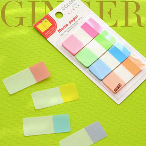 Cute rainbow transparent flags sticker post it bookmark point mark sticky notes for sale