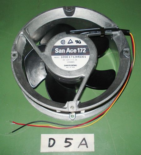 SanyoDenki San Ace 172 Cooling Fan Model 109E1712H5D01 DC 12V 1.2A 3-wire