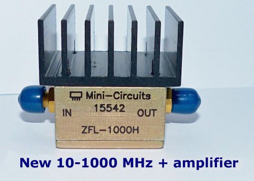 New Mini-Circuits 10-1000 MHz  high gain, medium power amplifier, +15 V tested.