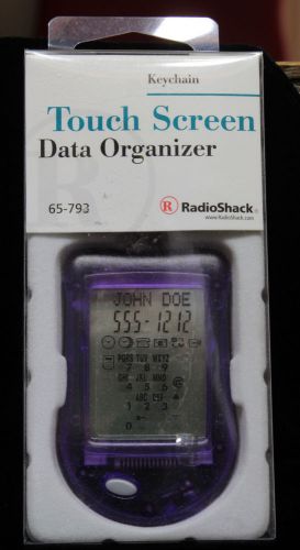 Data Organizer Touch Screen Keychain Radio Shack World Time Calculator Currency