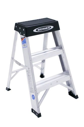 Werner 150b 300-pound duty rating aluminum step stool, 2-foot for sale
