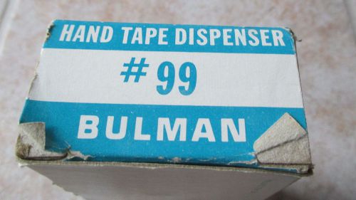 Vintage Bulman Metal Hand Held Tape Dispenser #99 in original box US made
