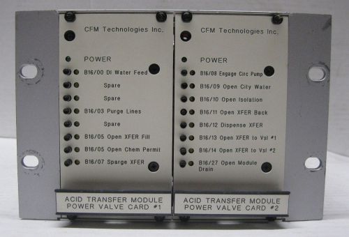 CFM  Acid Transfer Module Power Valve Card Festo IC-8M3/2-0, 9-24 PH 13-798