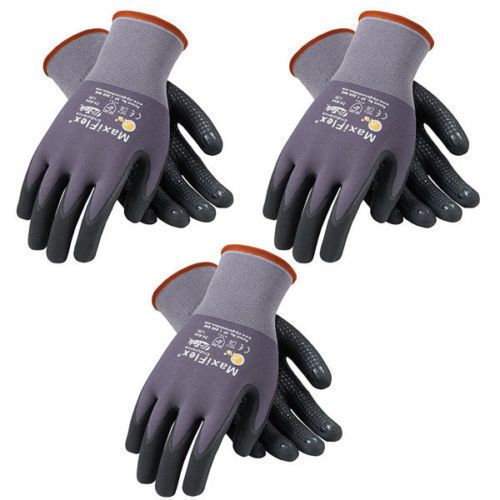 3 Pair MaxiFlex® EnduranceTM 34-844 Nitrile Grip Gloves SIZE XL