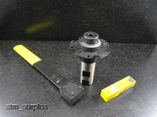 KENNAMETAL 2.5&#034; INDEXABLE SLOT GROOVING CUTTER W/ 1&#034; SHANK + CARBIDE INSERTS