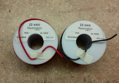 22 AWG Gauge Stranded Hook Up Wire Black and Red 100 ft 0.0253&#034; UL1015 600 Volts