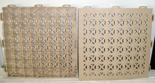 NEW~(QTY) 22 pcs Aergo Perforated Floor Tiles 12x12 Tan  Commercial/Industrial