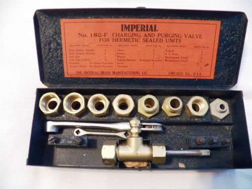 Imperial charging and purging valve for hermetic sealed units. no.182-f. + tools for sale