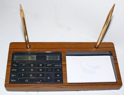 Executive desk set pen paper calculator holder for sale
