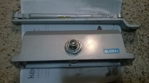Global TC2204-BC-AL Hydraulic Door Closer Size 4 Spring Backcheck, Aluminum