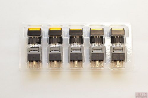 FUJI AH164-SL5Y11E3 Yellow Pushbutton Command Switch 24VDC LED (Pack of 5)