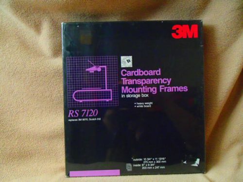 New 3M Cardboard Transparency Mounting Frames in Storage Box RS 7120
