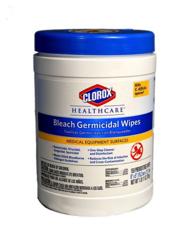 Clorox 30577 Healthcare Bleach Germicidal Wipe (150 Count)