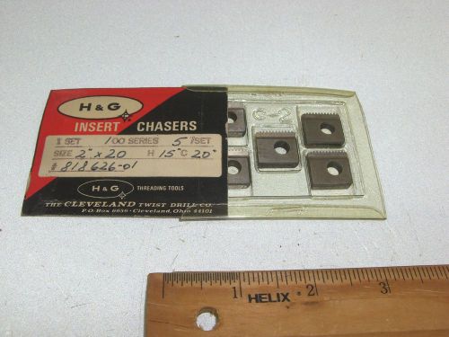 H &amp; G CHASERS 108 DH HEAD SIZE 2&#034;-20  RIGHT HAND  (1 SET 5 Pcs)