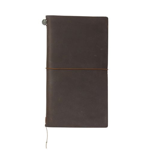 Midori Leather Traveler&#039;s Notebook - Regular Size - Brown