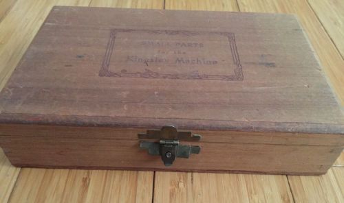 Kingsley Machine Small Parts Wood Vintage Box - Jewelry Knickknacks Display