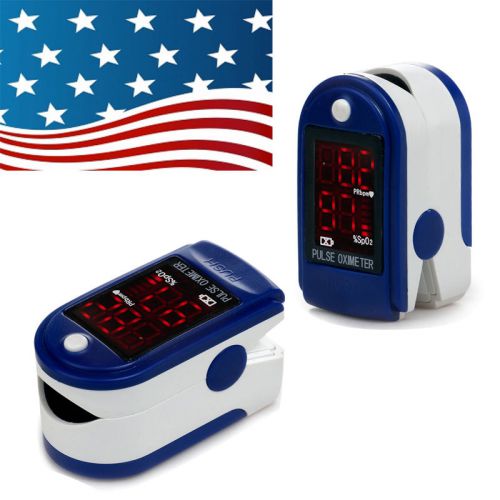 USA CONTEC LED Fingertip Pulse Oximeter - Spo2 Monitor Fingerpulsoximeter blue